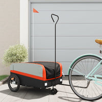 Cykelvagn svart och orange 45 kg järn