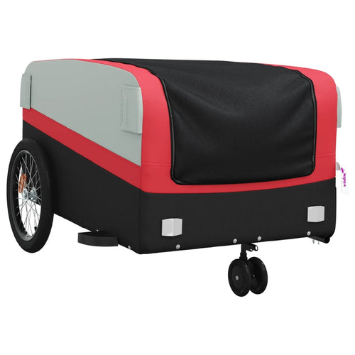 Cykelvagn svart och röd 45 kg järn