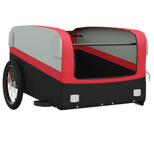 Cykelvagn svart och röd 45 kg järn