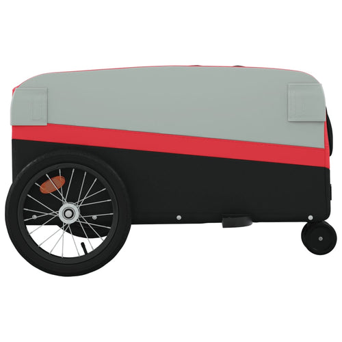 Cykelvagn svart och röd 45 kg järn
