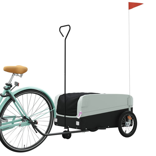 Cykelvagn svart och grå 45 kg järn