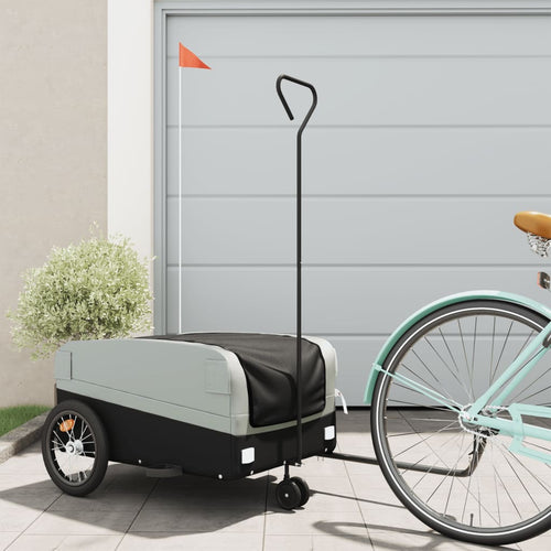 Cykelvagn svart och grå 45 kg järn