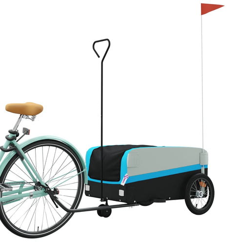 Cykelvagn svart och blå 45 kg järn