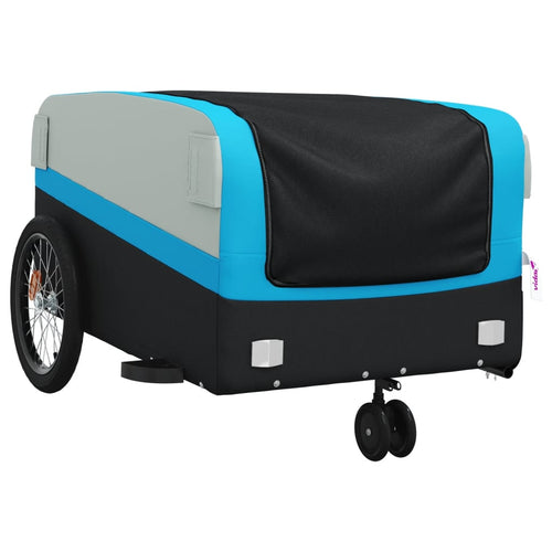 Cykelvagn svart och blå 45 kg järn