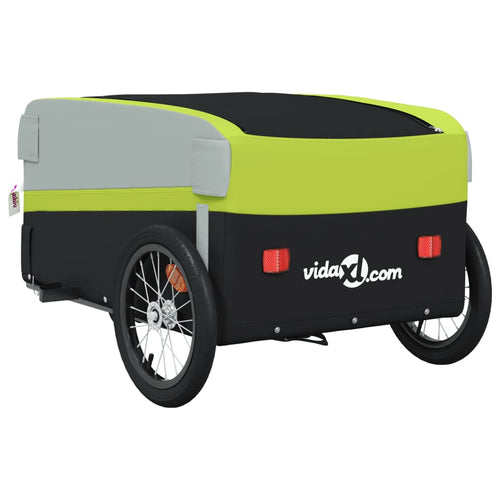 Cykelvagn svart och grön 45 kg järn