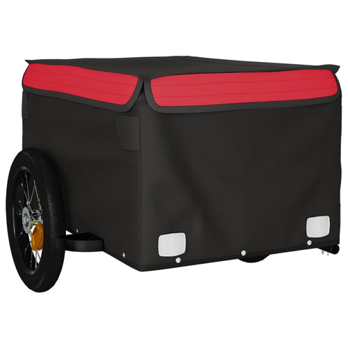 Cykelvagn svart och röd 30 kg järn