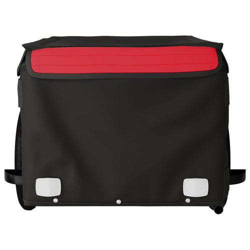 Cykelvagn svart och röd 30 kg järn