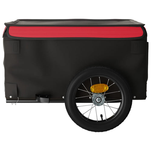 Cykelvagn svart och röd 30 kg järn
