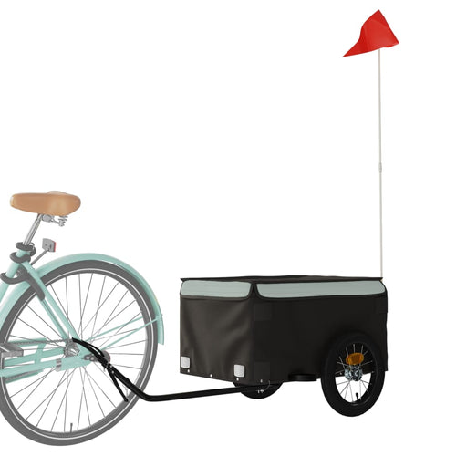 Cykelvagn svart och grå 30 kg järn