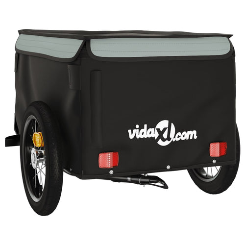 Cykelvagn svart och grå 30 kg järn