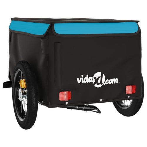 Cykelvagn svart och blå 30 kg järn