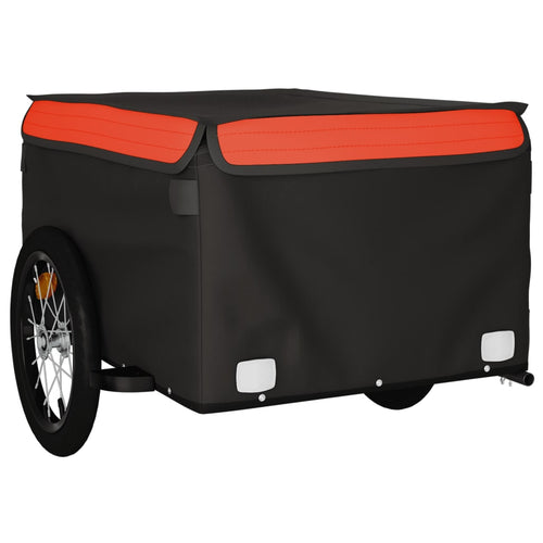 Cykelvagn svart och orange 45 kg järn