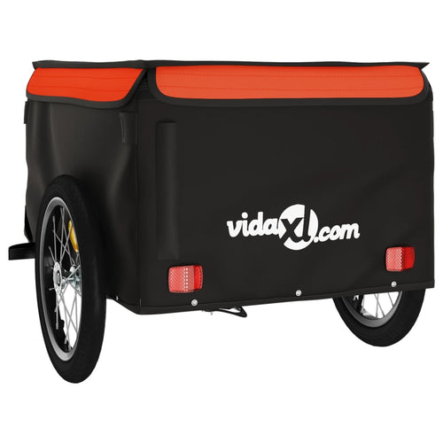 Cykelvagn svart och orange 45 kg järn