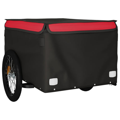Cykelvagn svart och röd 45 kg järn
