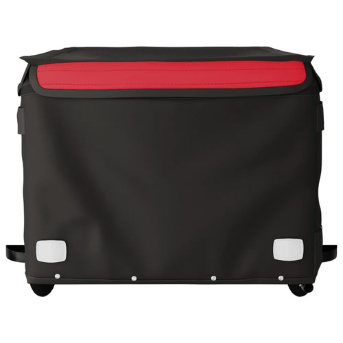 Cykelvagn svart och röd 45 kg järn