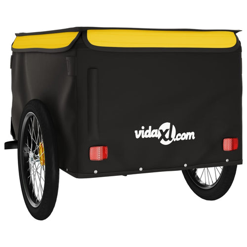 Cykelvagn svart och gul 45 kg järn