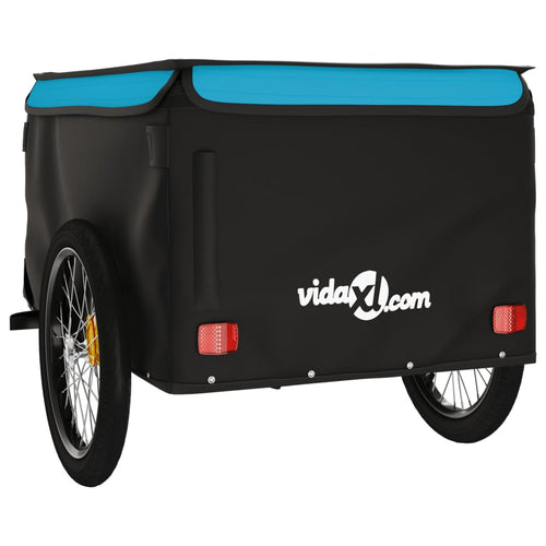 Cykelvagn svart och blå 45 kg järn