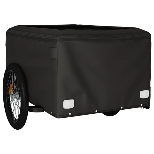 Cykelvagn svart och grön 45 kg järn