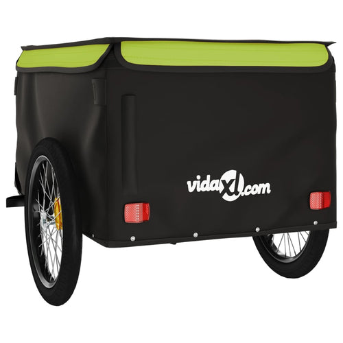 Cykelvagn svart och grön 45 kg järn