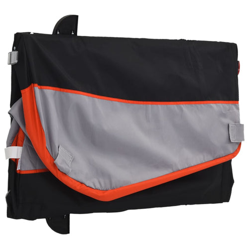 Cykelvagn svart och orange 30 kg järn