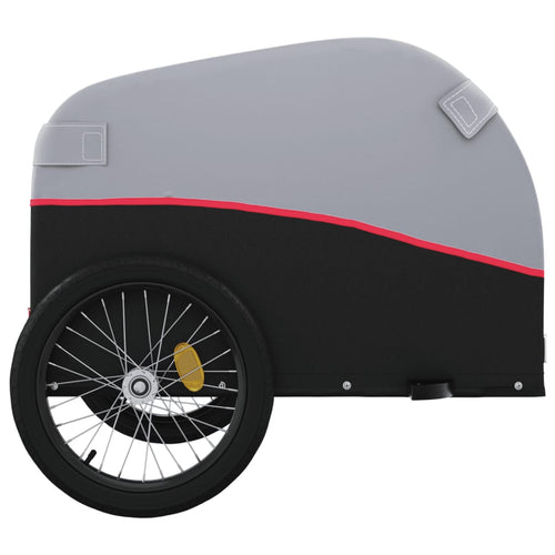 Cykelvagn svart och röd 30 kg järn
