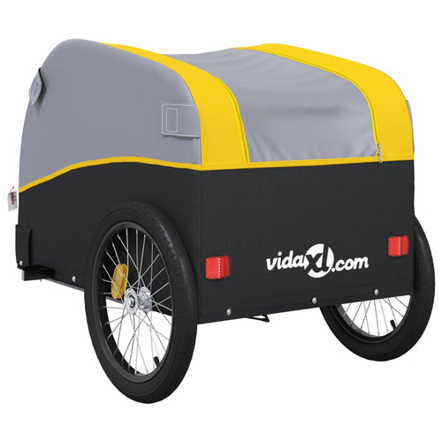 Cykelvagn svart och gul 30 kg järn