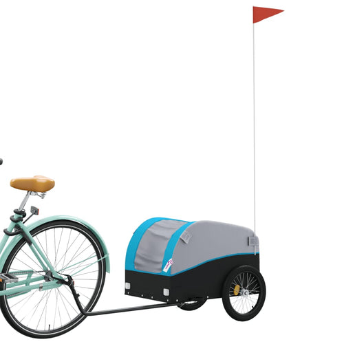 Cykelvagn svart och blå 30 kg järn