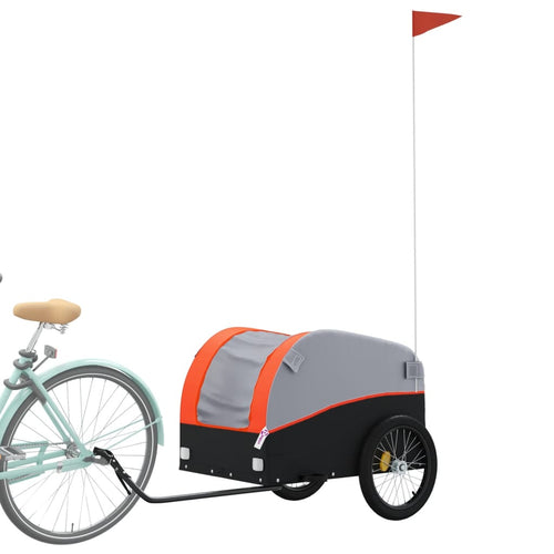 Cykelvagn svart och orange 45 kg järn