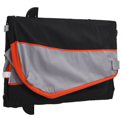 Cykelvagn svart och orange 45 kg järn