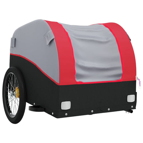 Cykelvagn svart och röd 45 kg järn
