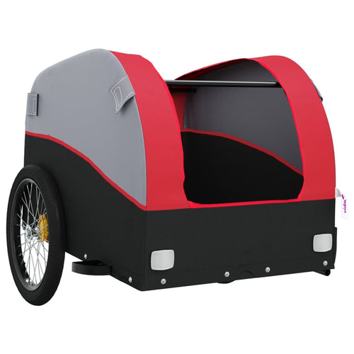 Cykelvagn svart och röd 45 kg järn