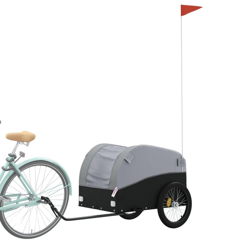 Cykelvagn svart och grå 45 kg järn