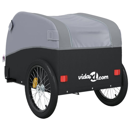 Cykelvagn svart och grå 45 kg järn