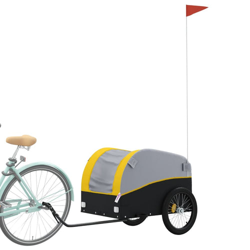 Cykelvagn svart och gul 45 kg järn