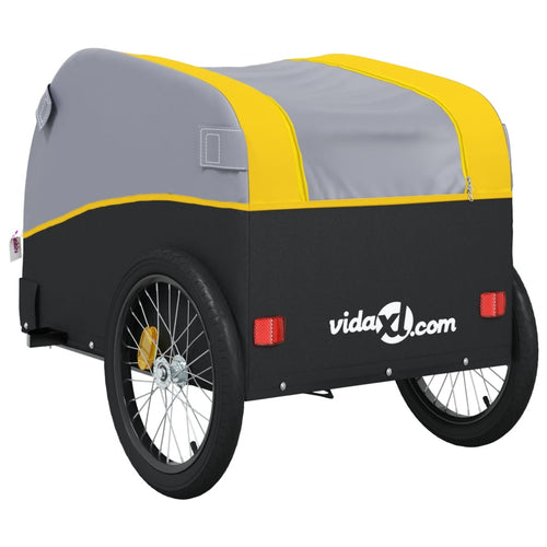 Cykelvagn svart och gul 45 kg järn