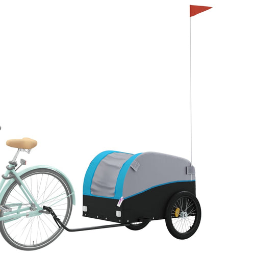 Cykelvagn svart och blå 45 kg järn
