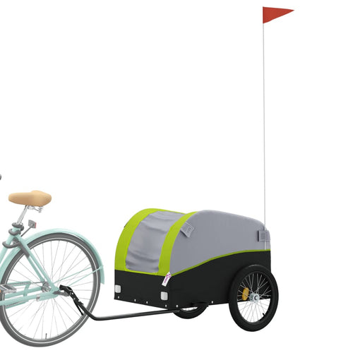 Cykelvagn svart och grön 45 kg järn