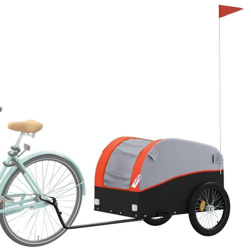 Cykelvagn svart och orange 45 kg järn