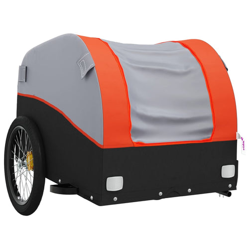 Cykelvagn svart och orange 45 kg järn