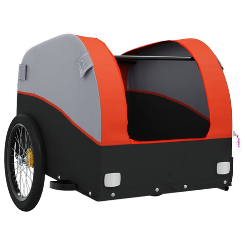Cykelvagn svart och orange 45 kg järn