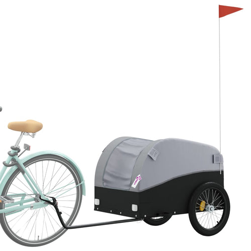 Cykelvagn svart och grå 45 kg järn