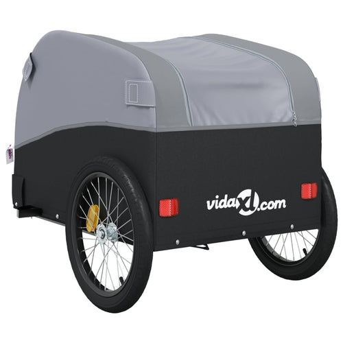 Cykelvagn svart och grå 45 kg järn