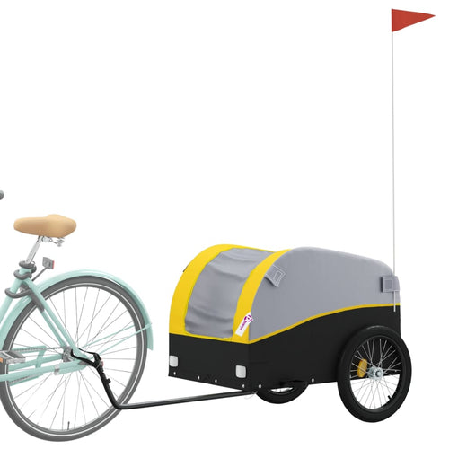 Cykelvagn svart och gul 45 kg järn