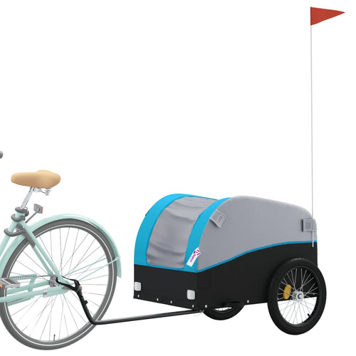 Cykelvagn svart och blå 45 kg järn