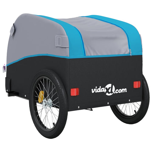 Cykelvagn svart och blå 45 kg järn