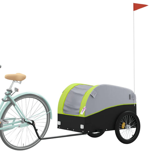 Cykelvagn svart och grön 45 kg järn