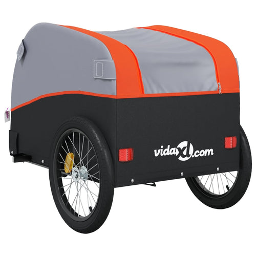 Cykelvagn svart och orange 30 kg järn