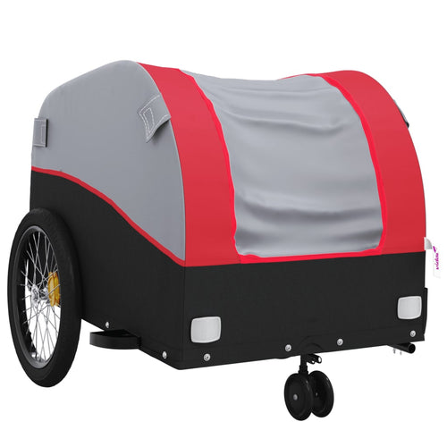 Cykelvagn svart och röd 30 kg järn