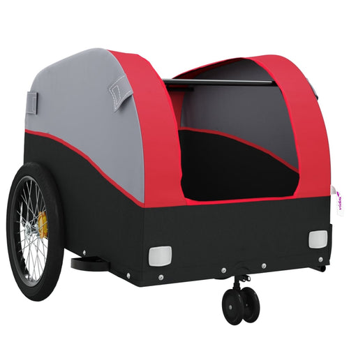 Cykelvagn svart och röd 30 kg järn