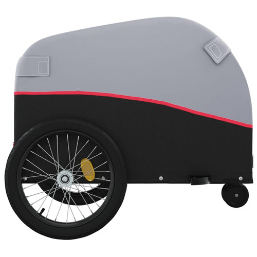 Cykelvagn svart och röd 30 kg järn